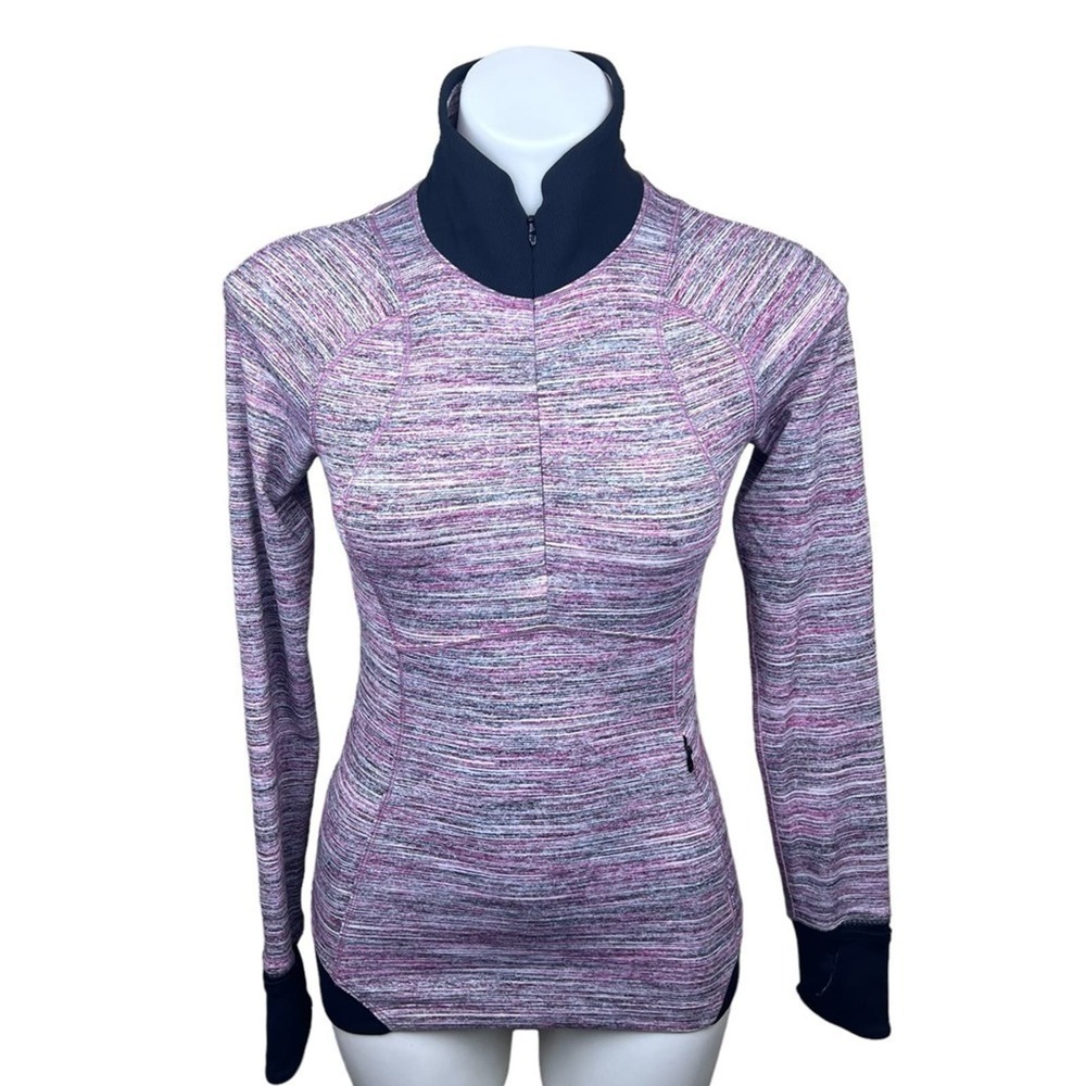 Lululemon Runderful 1/2 Zip Space Dye Camo Berry Rumble Multi / Black